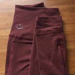Yoga Leggings / Burgundy Full Length